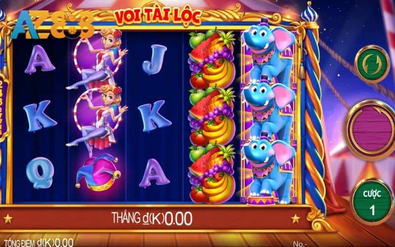 Các tính năng có trong giao diện của trò chơi voi tài lộc 