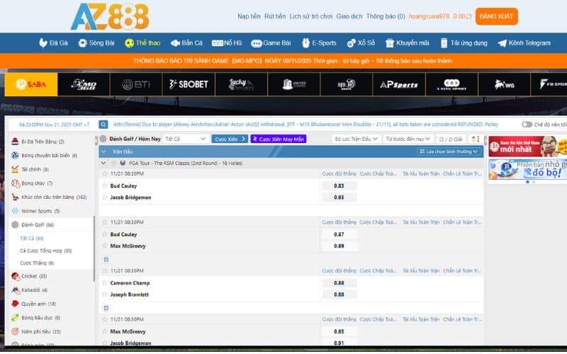 Các bước tham gia cá cược đánh golf tại AZ888 Các bước tham gia cá cược đánh golf tại AZ888