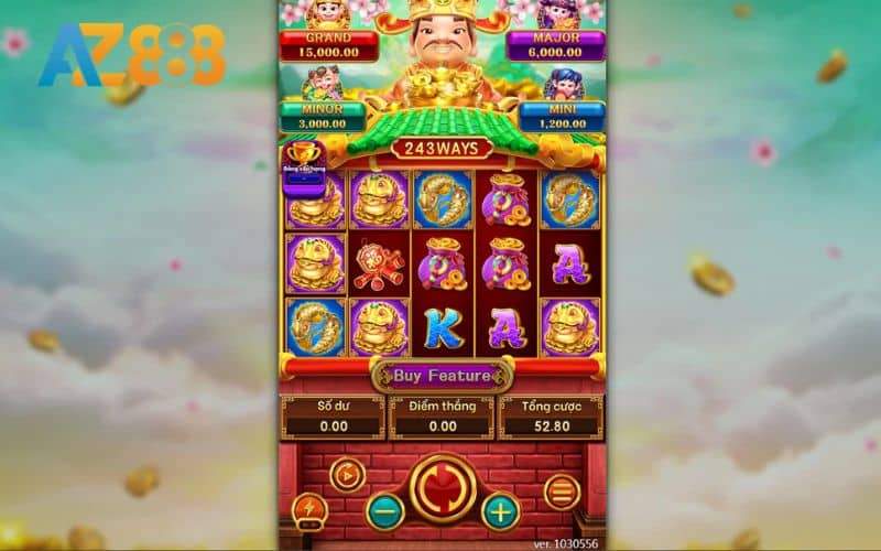 Các tính năng trong giao diện trò chơi nổ hũ của cải dồi dào