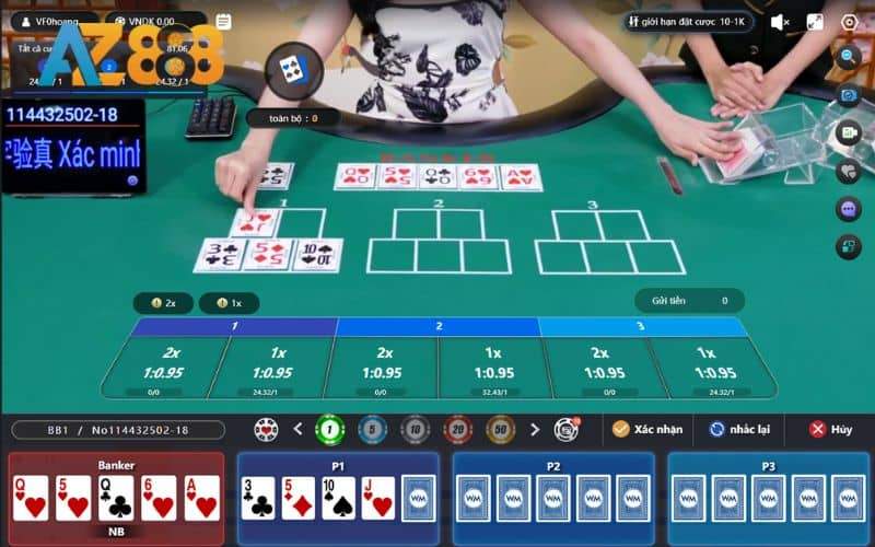 Hướng dẫn các bước đặt cược ngưu ngưu online tại AZ888