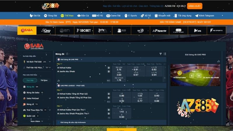 AZ888 Cá Cược Thể Thao - Kèo thơm mỗi ngày